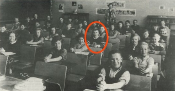 Tim Horton at School, Cochrane, Ontario, late 1930s