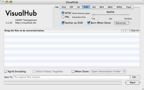 VisualHub Screen Shot