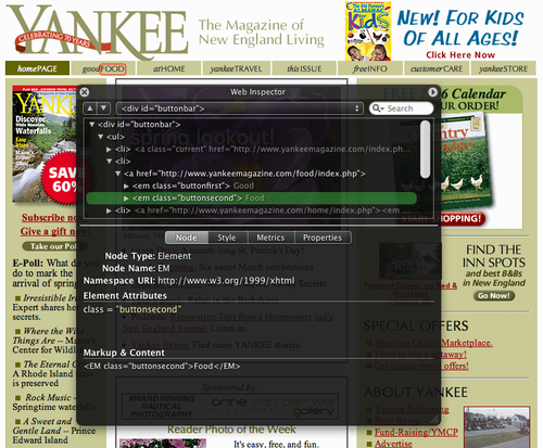 WebKit Web Inspector Screen Shot