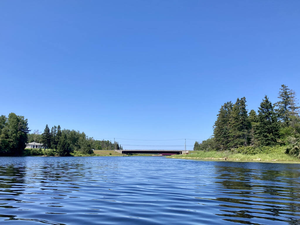 Midgell Bridge from the water.