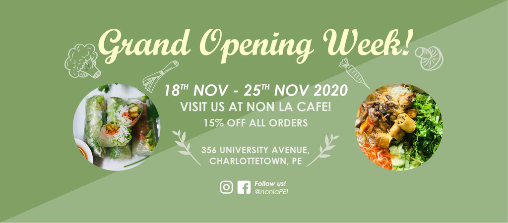 Banner ad for Non La's grand opening next week.