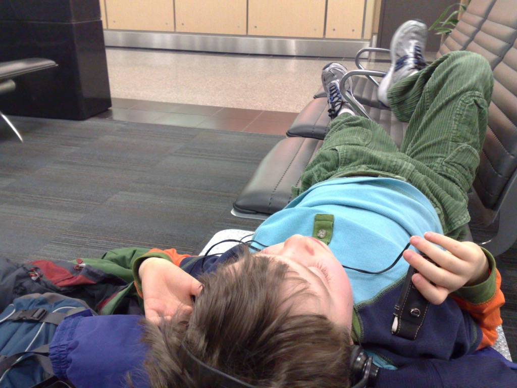 Oliver in the Halifax Airport lounge in 2009
