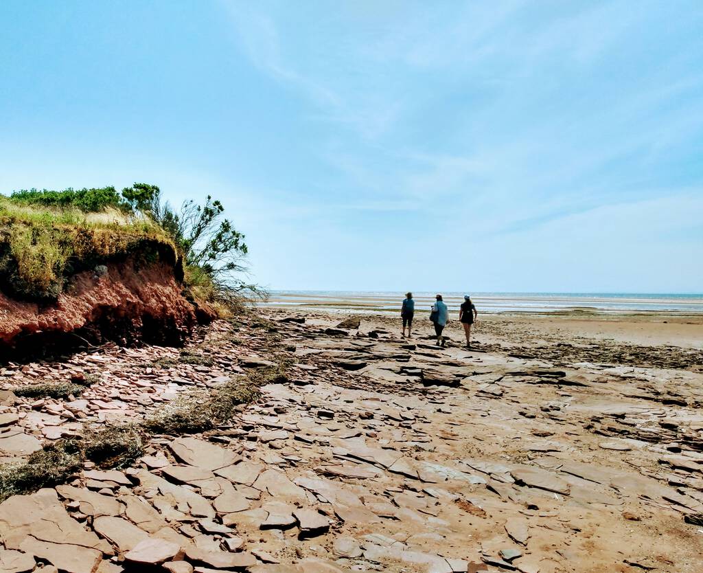 Andrea, Ruth and Kim rounding the bend on St. Peters Island