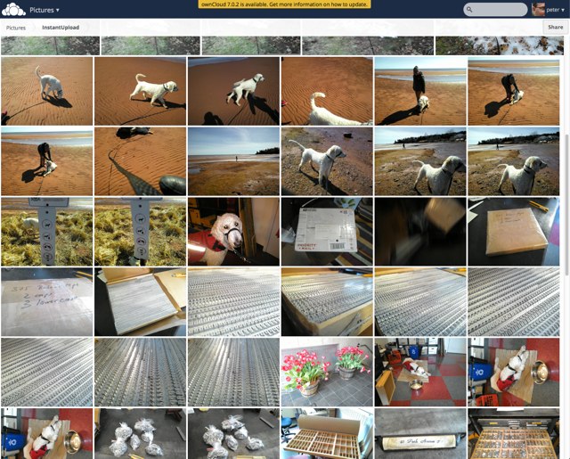 ownCloud screen shot showing "photos" view