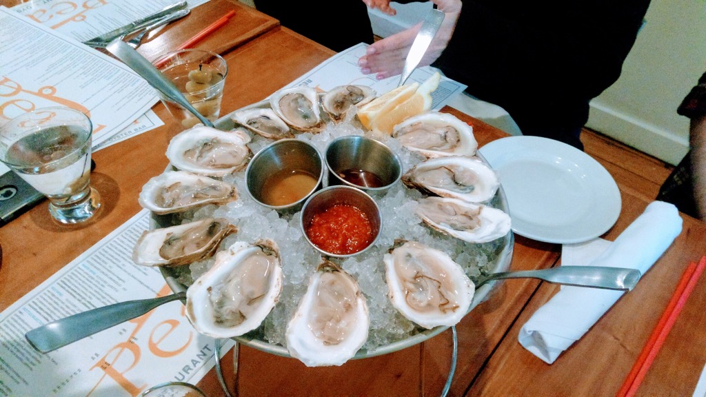 PEI oysters at Pearl
