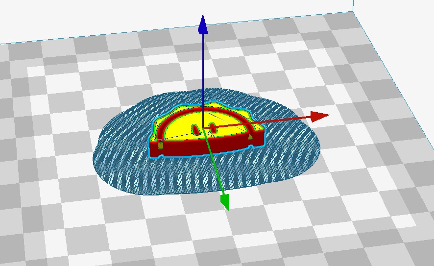 Pie Man in Cura, showing layers view.