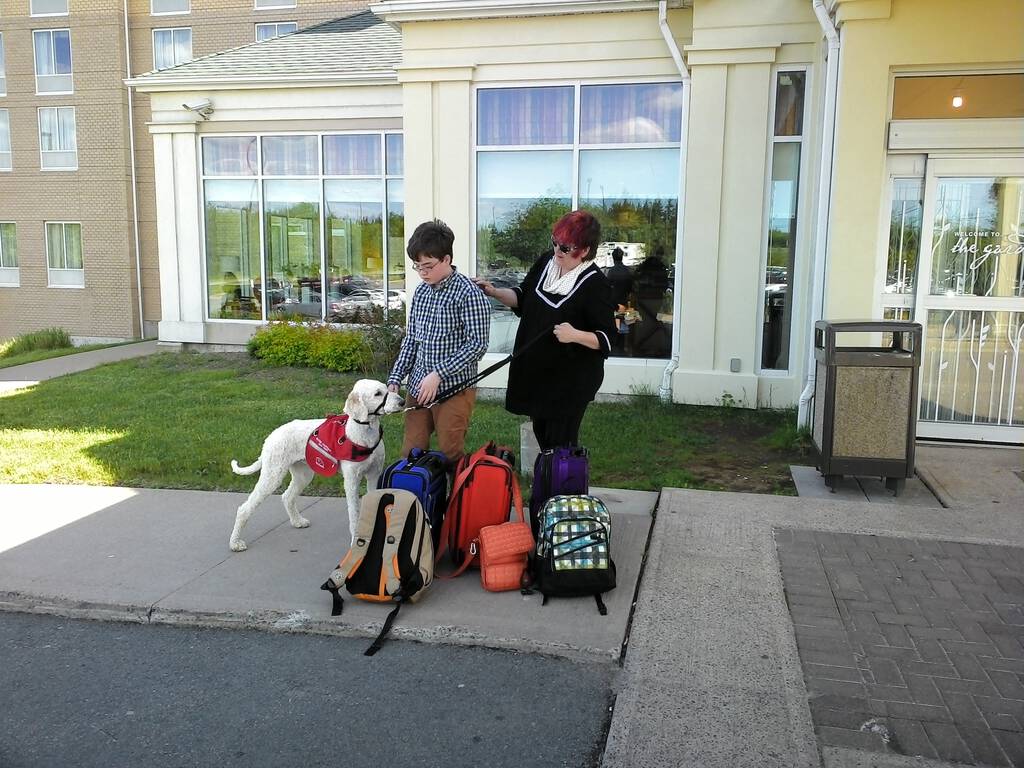 Family in Halifax with Ethan ready to travel