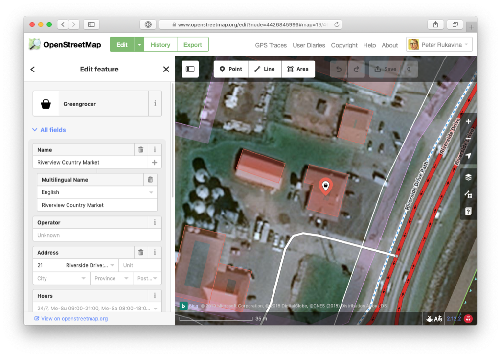 java openstreetmap editor live gps