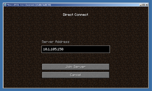 Enter the Direct Connect Server IP Address