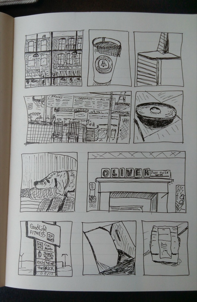 Sample page from my sketchbook.