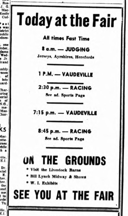 Today at the Fair ad from the 1955 Guardian