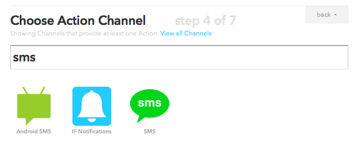 IFTTT SMS