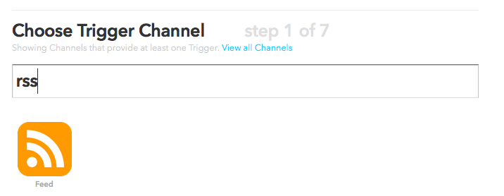 IFTTT RSS Channel
