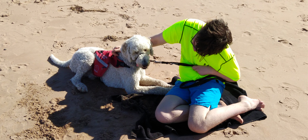 Ethan and Oliver on the Beach