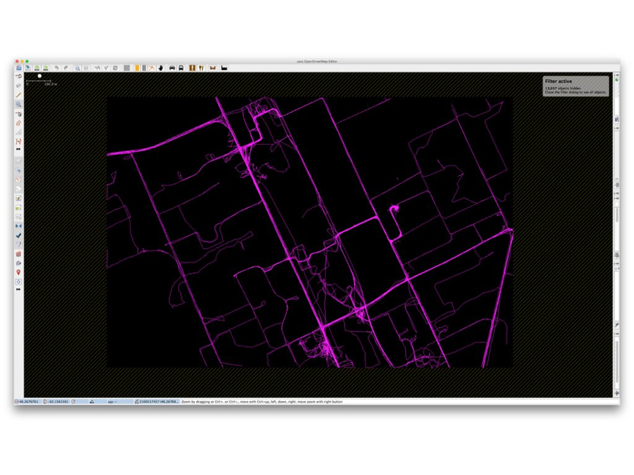 Geotraces from OpenStreetMap of UPEI