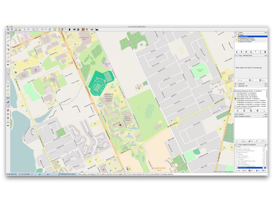 OpenStreetMap of the UPEI Campus