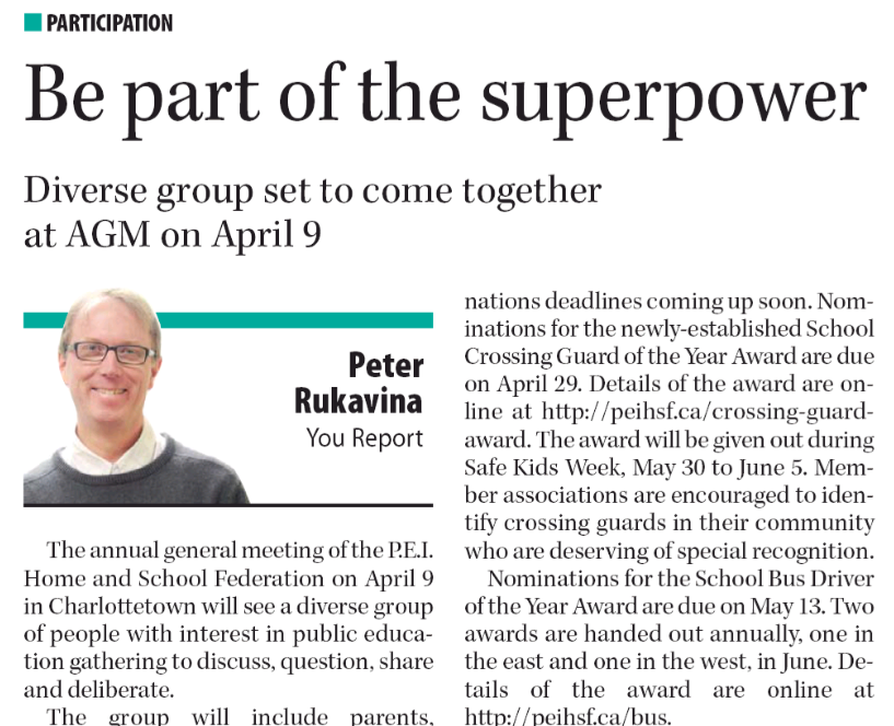 "Be part of the superpower" the The Guardian, April 7, 2016