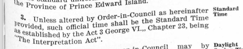 Section 3 of the An Act to Provide for Uniformity of Time Throughout the Province, 1947