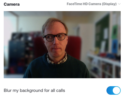 Skype with camera blur on