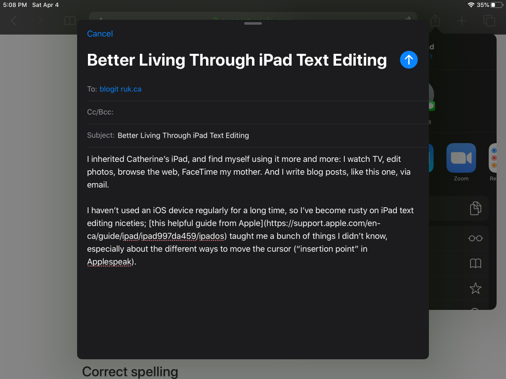 ipad pro pictures with text editor