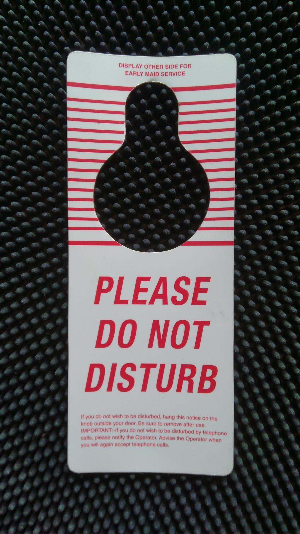 Do Not Disturb 9369