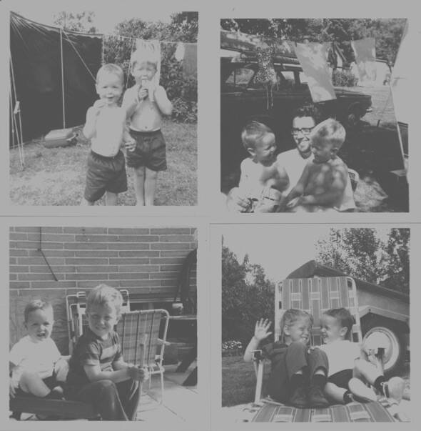 Me and brother Mike and Dad in the summer of 1969