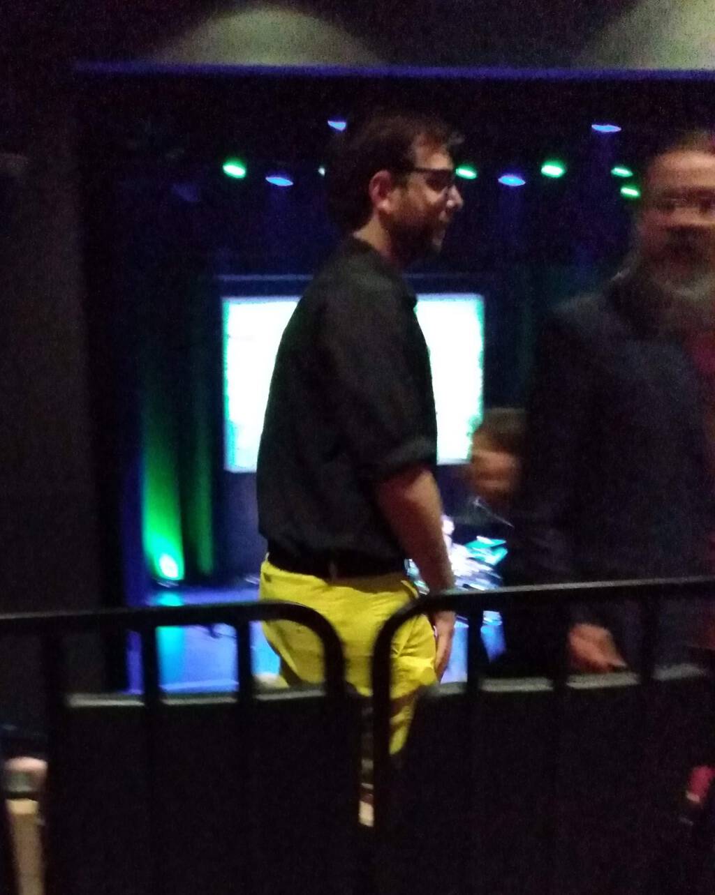 Alex Tyrrell and his yellow trousers